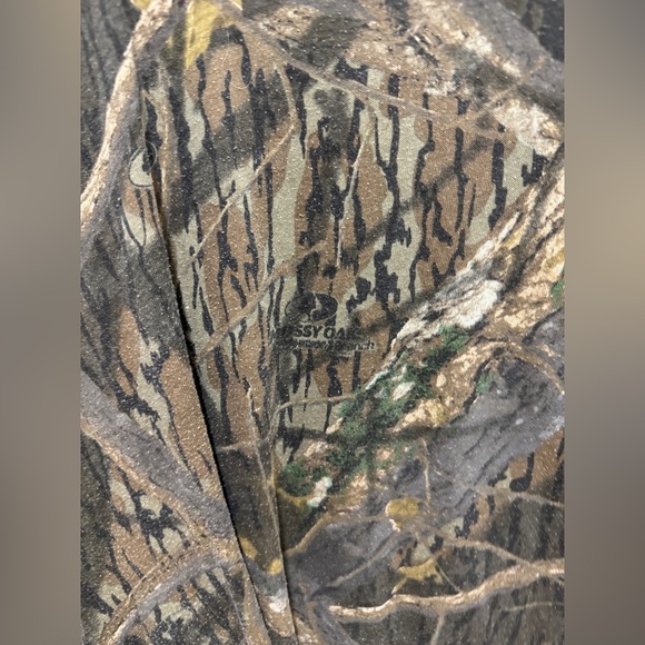 Vintage 90s Mossy Oak Camo Print T-Shirt Single Stitch short sleeve tee crewneck - Picture 5 of 6